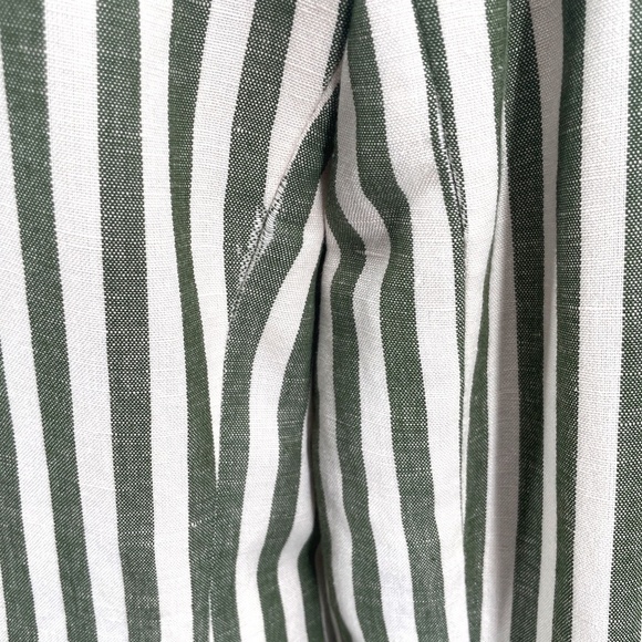 L'AGENCE Scout Striped Blazer, Olive/Cream, Size 8 - Picture 10 of 13